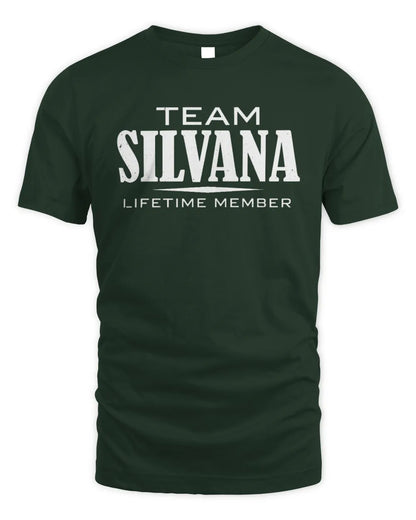 SILVANA BL62-K4-128 - Personalized “Team NAME Lifetime Member” - Unisex Standard T-Shirt - Forest Green