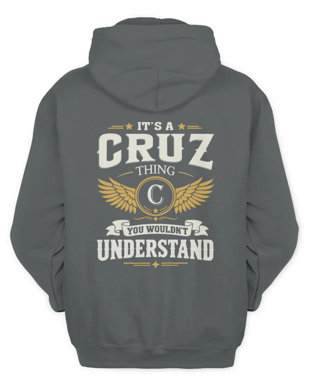 CRUZ KT06-M008 It’s a [NAME] Thing – You Wouldn’t Understand | Personalized Vintage T-Shirt - Unisex Hoodie - Charcoal