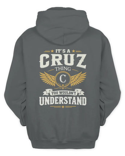 CRUZ KT06-M008 It’s a [NAME] Thing – You Wouldn’t Understand | Personalized Vintage T-Shirt - Unisex Hoodie - Charcoal