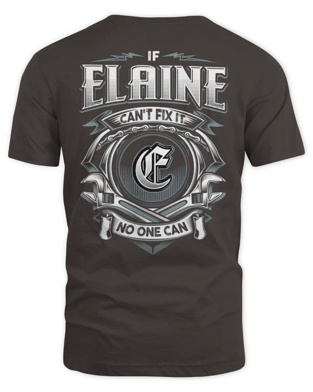 ELAINE AP81-K4-626 - Personalized Ahmed Quote Apparel “If Ahmed Can't Fix It, No One Can” - Unisex Standard T-Shirt - Dark Chocolate