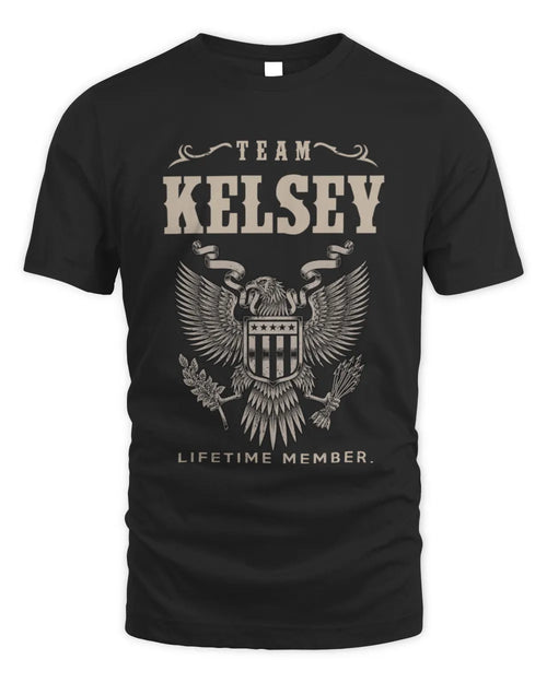 KELSEY TP06-K82 – Personalized Classic Style Apparel “Team NAME Lifetime Member” - Unisex Standard T-Shirt - Black