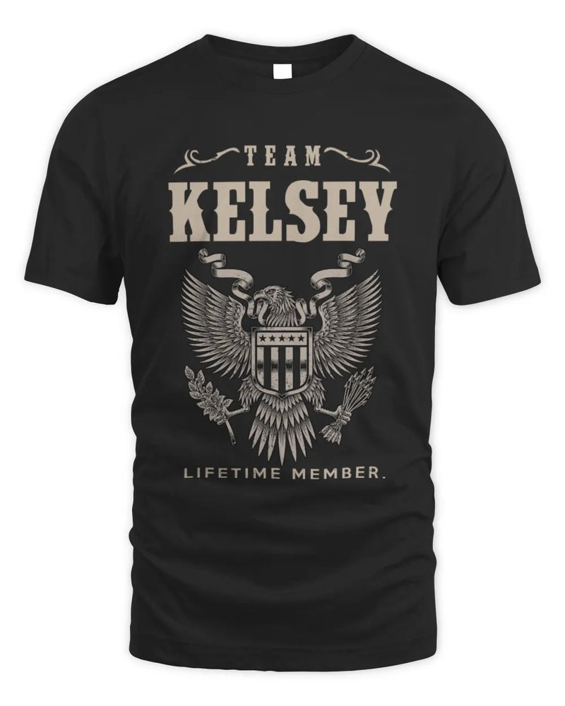 KELSEY TP06-K82 – Personalized Classic Style Apparel “Team NAME Lifetime Member” - Unisex Standard T-Shirt - Black