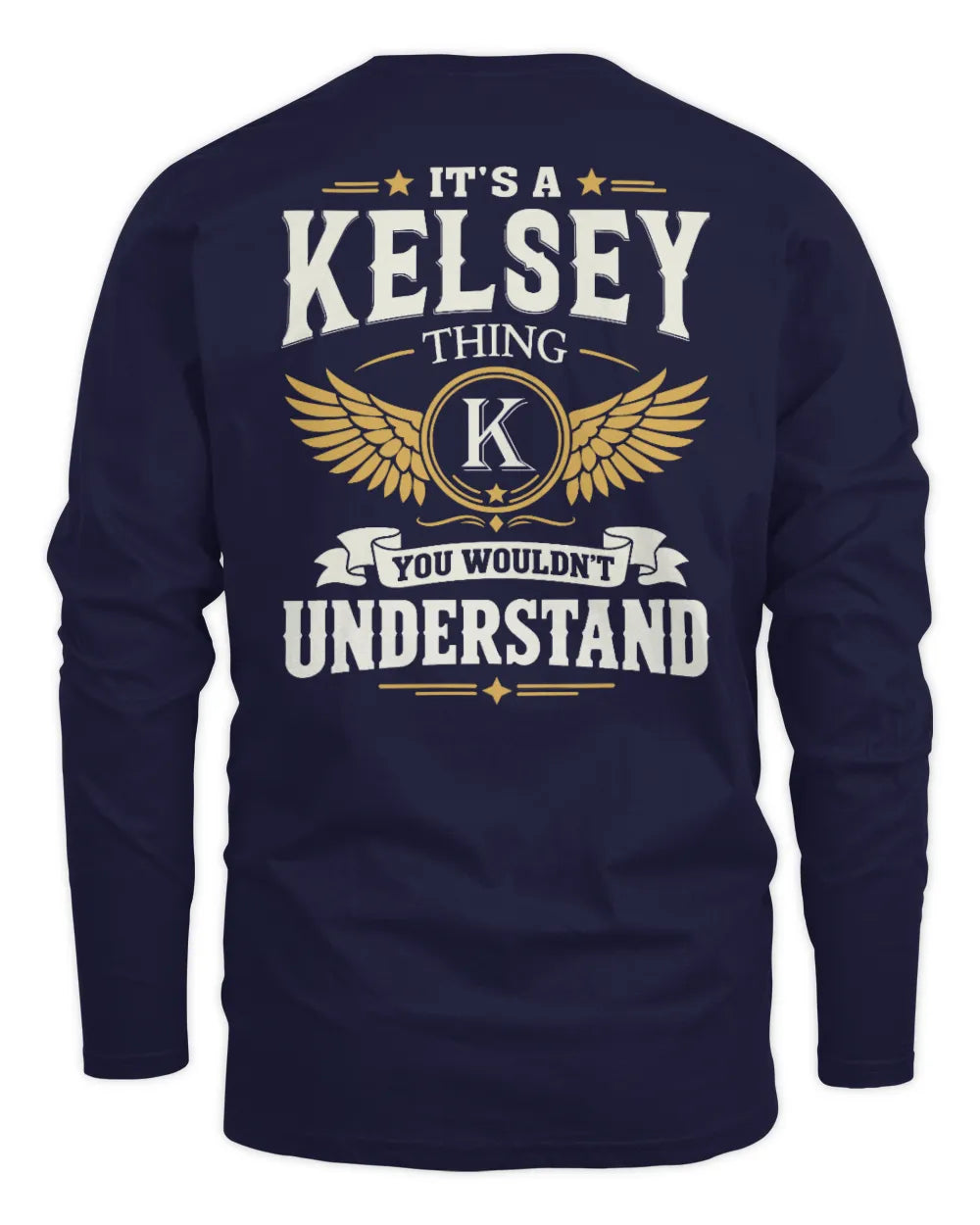 KELSEY KT06-M008 It’s a [NAME] Thing – You Wouldn’t Understand | Personalized Vintage T-Shirt - Men's Long Sleeved T-Shirt - Navy
