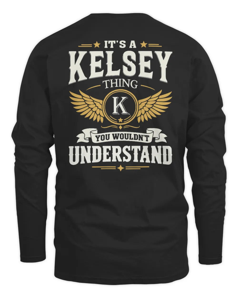 KELSEY KT06-M008 It’s a [NAME] Thing – You Wouldn’t Understand | Personalized Vintage T-Shirt - Men's Long Sleeved T-Shirt - Black