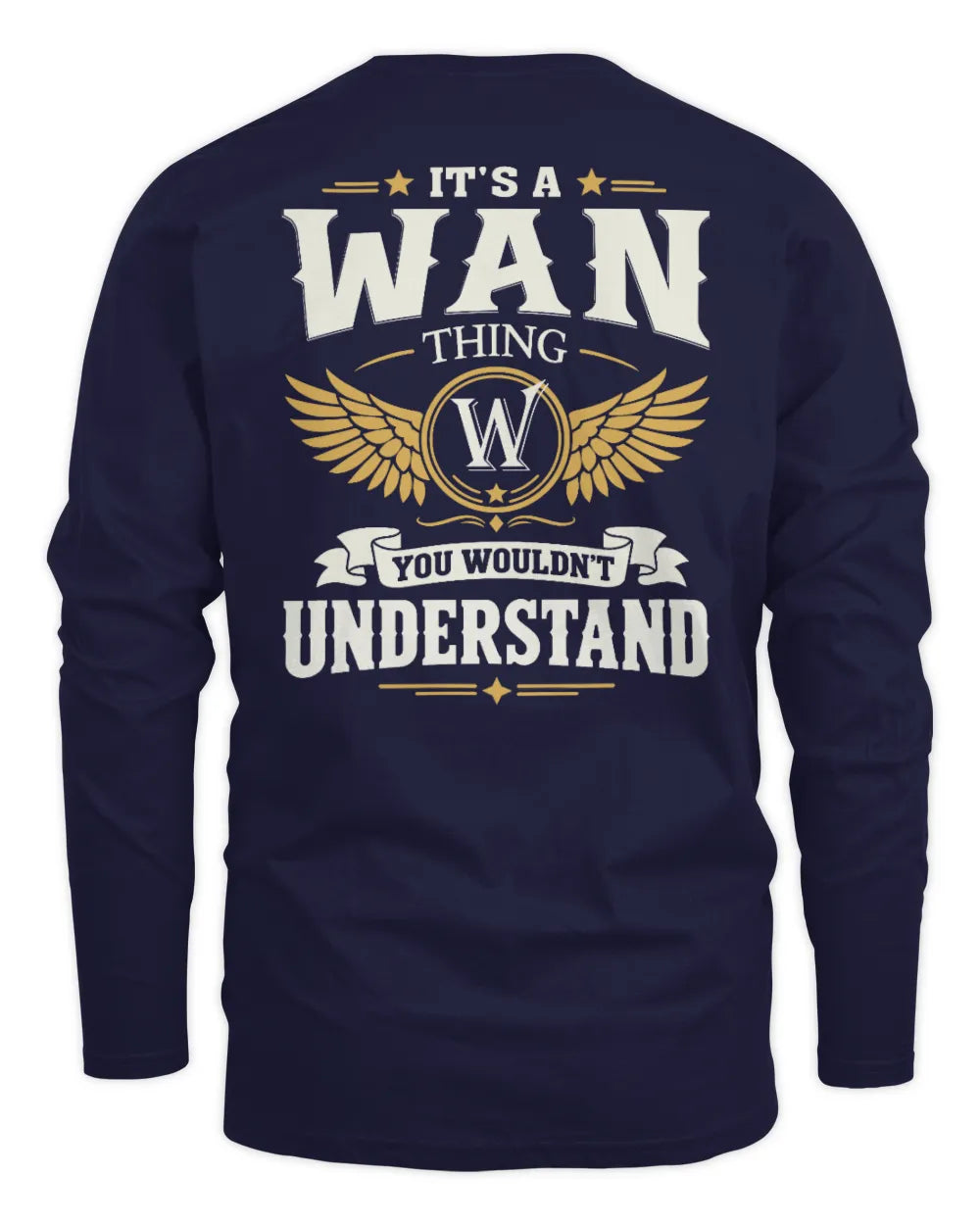 WAN KT06-M008 It’s a [NAME] Thing – You Wouldn’t Understand | Personalized Vintage T-Shirt - Men's Long Sleeved T-Shirt - Navy