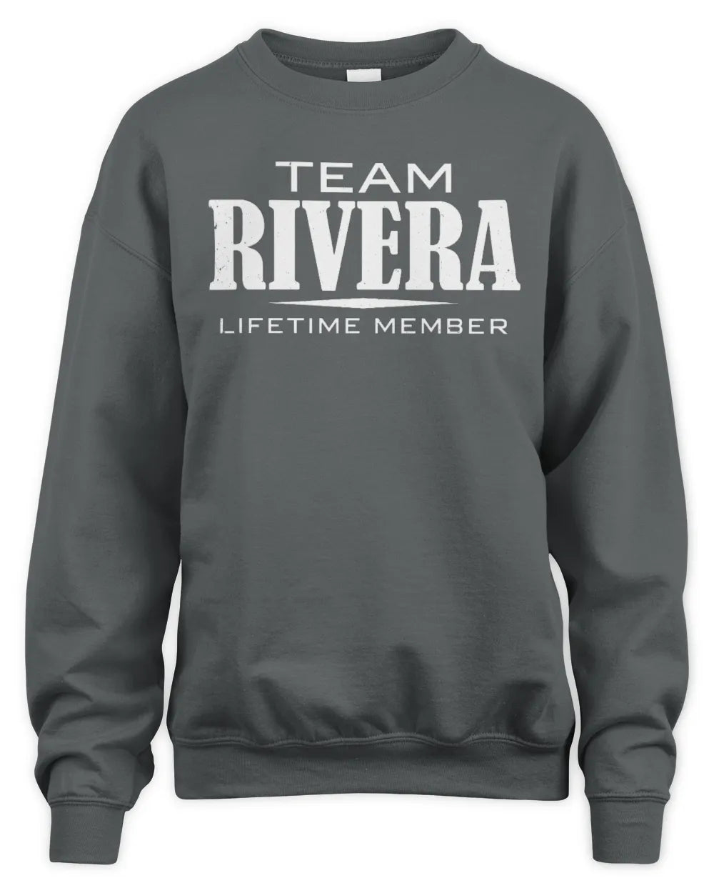 RIVERA BL62-K4-128 - Personalized “Team NAME Lifetime Member” - Unisex Sweatshirt - Charcoal