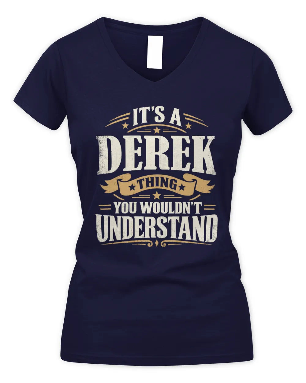 DEREK P08 TH51 - Personalized “It’s a/an [NAME] Thing – You Wouldn’t Understand” Shirt - Women's V-Neck T-Shirt - Navy