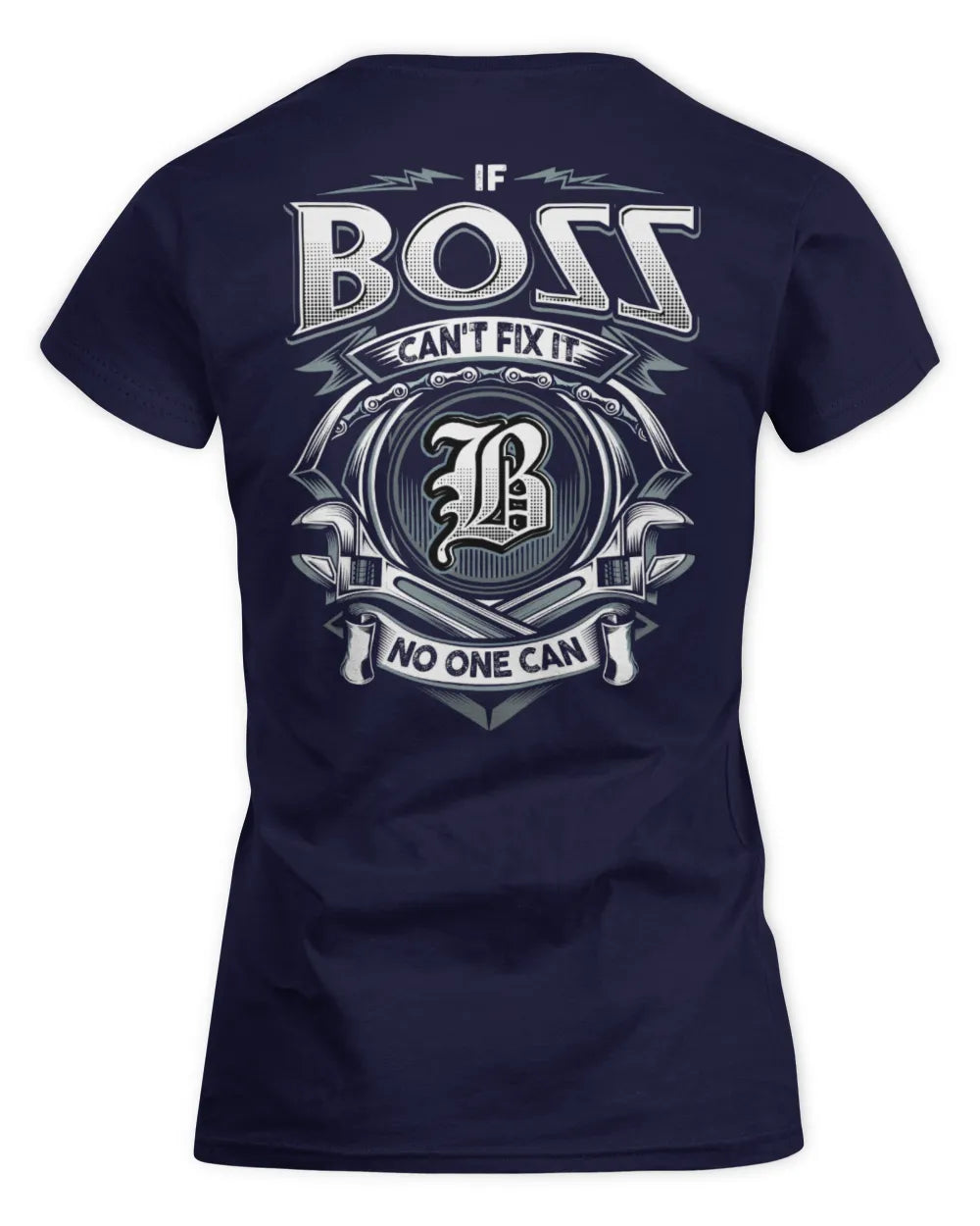 BOSS AP81-K4-626 - Personalized Ahmed Quote Apparel “If Ahmed Can't Fix It, No One Can” - Women's Standard T-Shirt - Navy
