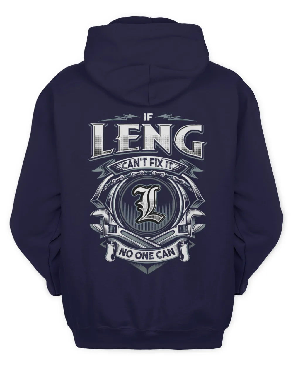LENG AP81-K4-626 - Personalized Ahmed Quote Apparel “If Ahmed Can't Fix It, No One Can” - Unisex Hoodie - Navy