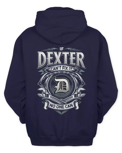 DEXTER AP81-K4-626 - Personalized Ahmed Quote Apparel “If Ahmed Can't Fix It, No One Can” - Unisex Hoodie - Navy
