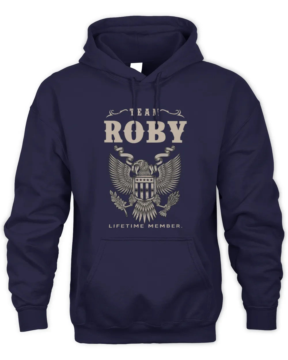 ROBY TP06-K82 – Personalized Classic Style Apparel “Team NAME Lifetime Member” - Unisex Hoodie - Navy