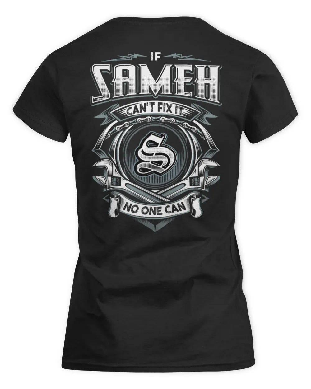 SAMEH AP81-K4-626 - Personalized Ahmed Quote Apparel “If Ahmed Can't Fix It, No One Can” - Women's Standard T-Shirt - Black
