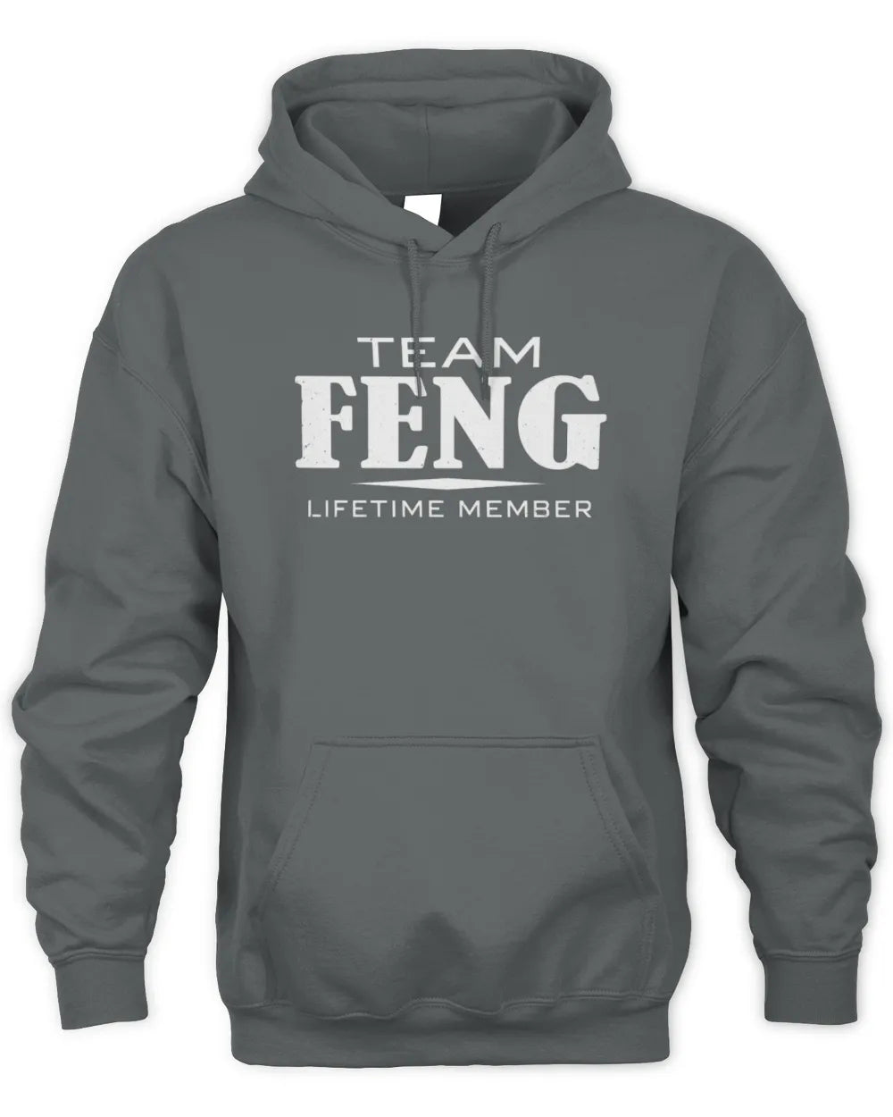 FENG BL62-K4-128 - Personalized “Team NAME Lifetime Member” - Unisex Hoodie - Charcoal