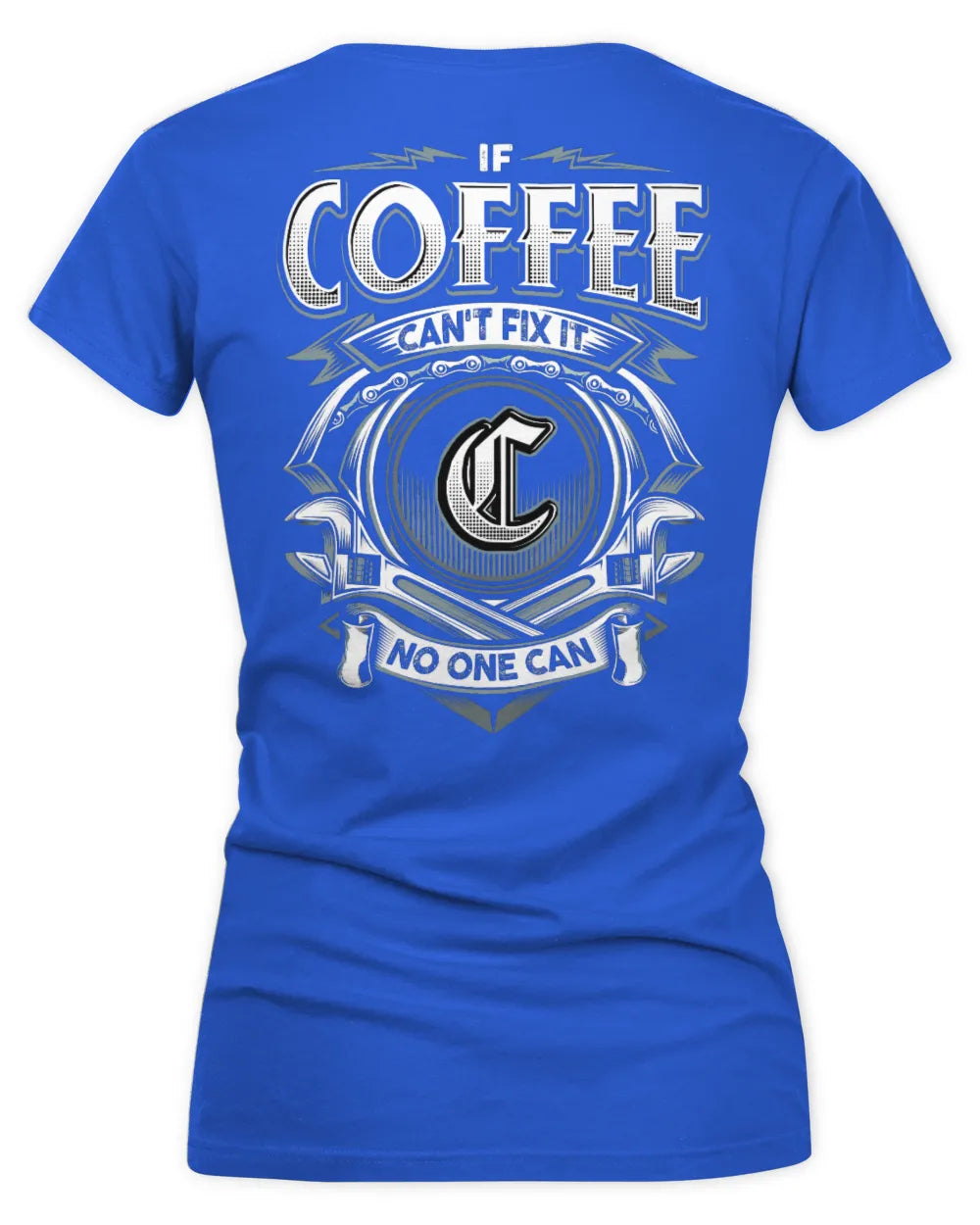 COFFEE AP81-K4-626 - Personalized Ahmed Quote Apparel “If Ahmed Can't Fix It, No One Can” - Women's V-Neck T-Shirt - Royal