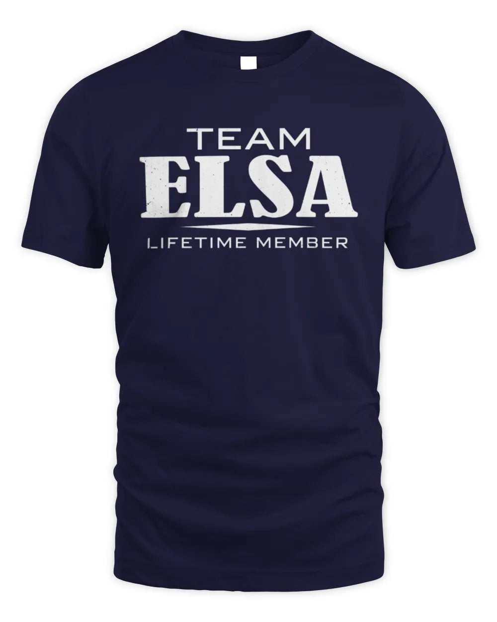 ELSA BL62-K4-128 - Personalized “Team NAME Lifetime Member” - Unisex Standard T-Shirt - Navy