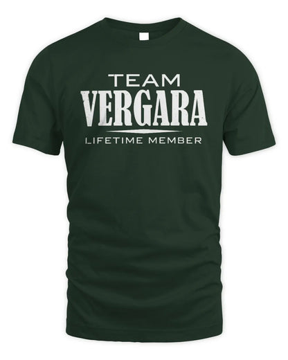 VERGARA BL62-K4-128 - Personalized “Team NAME Lifetime Member” - Unisex Standard T-Shirt - Forest Green