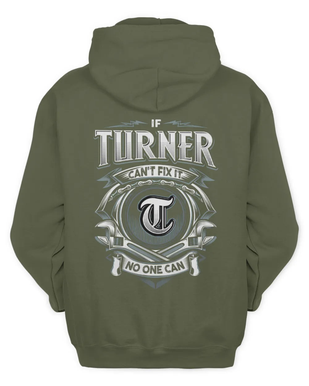 TURNER AP81-K4-626 - Personalized Ahmed Quote Apparel “If Ahmed Can't Fix It, No One Can” - Unisex Hoodie - Military Green