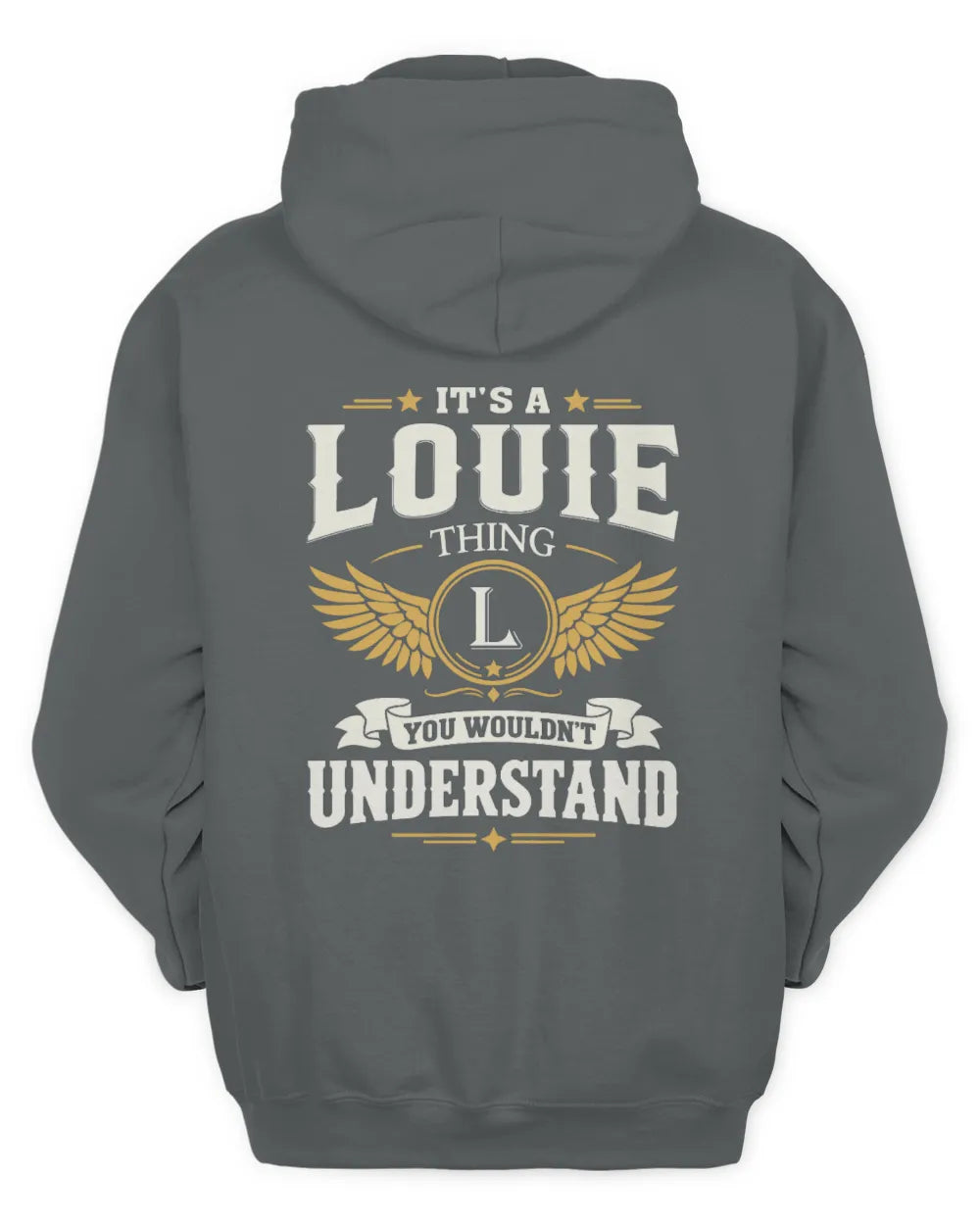 LOUIE KT06-M008 It’s a [NAME] Thing – You Wouldn’t Understand | Personalized Vintage T-Shirt - Unisex Hoodie - Charcoal
