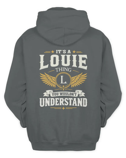 LOUIE KT06-M008 It’s a [NAME] Thing – You Wouldn’t Understand | Personalized Vintage T-Shirt - Unisex Hoodie - Charcoal