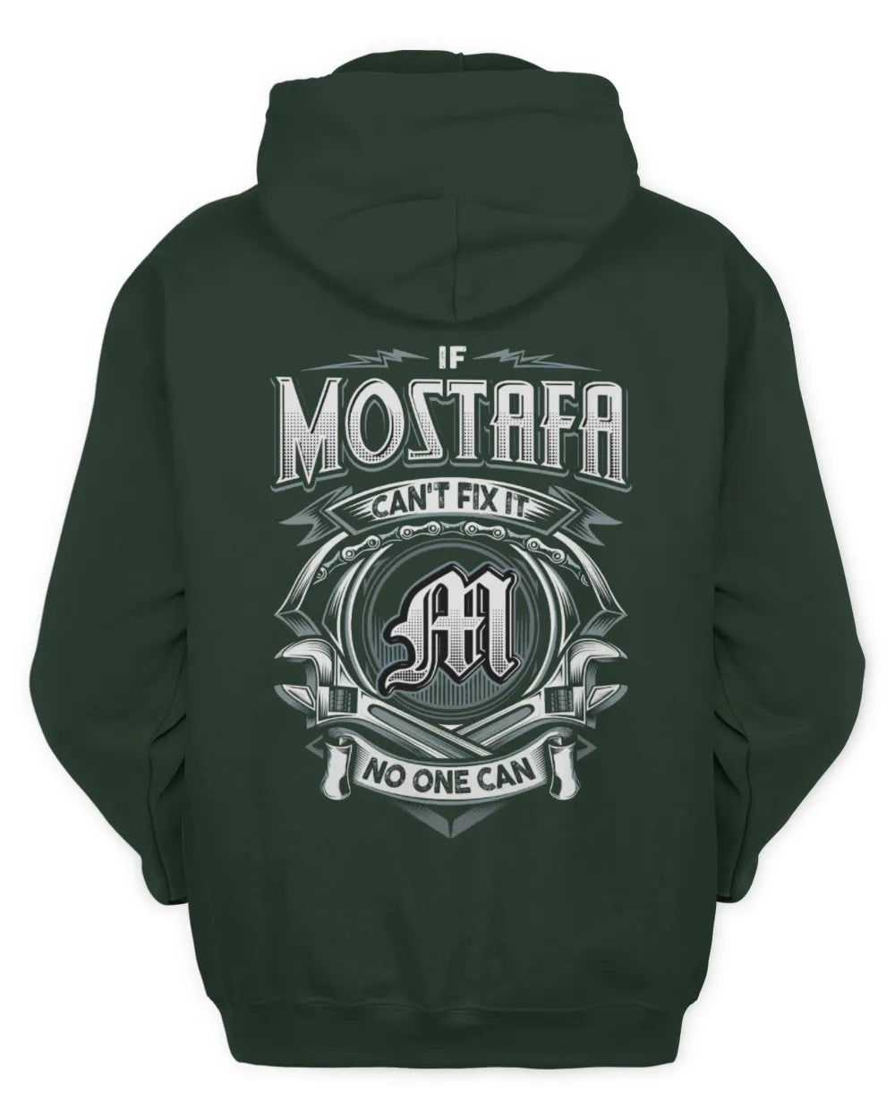 MOSTAFA AP81-K4-626 - Personalized Ahmed Quote Apparel “If Ahmed Can't Fix It, No One Can” - Unisex Hoodie - Forest Green