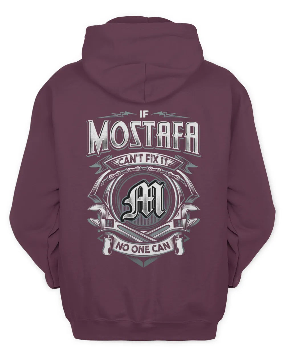MOSTAFA AP81-K4-626 - Personalized Ahmed Quote Apparel “If Ahmed Can't Fix It, No One Can” - Unisex Hoodie - Maroon