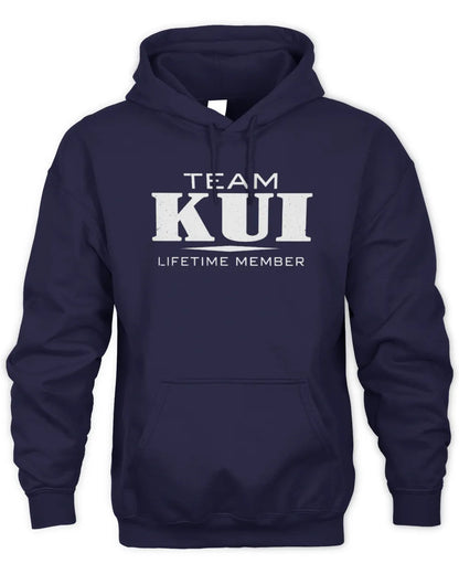 KUI BL62-K4-128 - Personalized “Team NAME Lifetime Member” - Unisex Hoodie - Navy