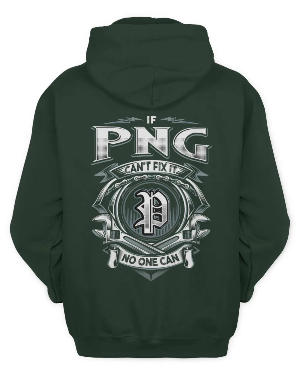 PNG AP81-K4-626 - Personalized Ahmed Quote Apparel “If Ahmed Can't Fix It, No One Can” - Unisex Hoodie - Forest Green