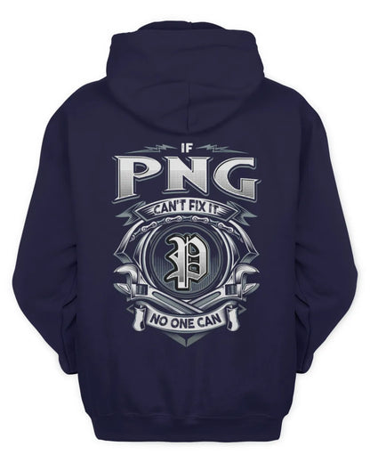 PNG AP81-K4-626 - Personalized Ahmed Quote Apparel “If Ahmed Can't Fix It, No One Can” - Unisex Hoodie - Navy