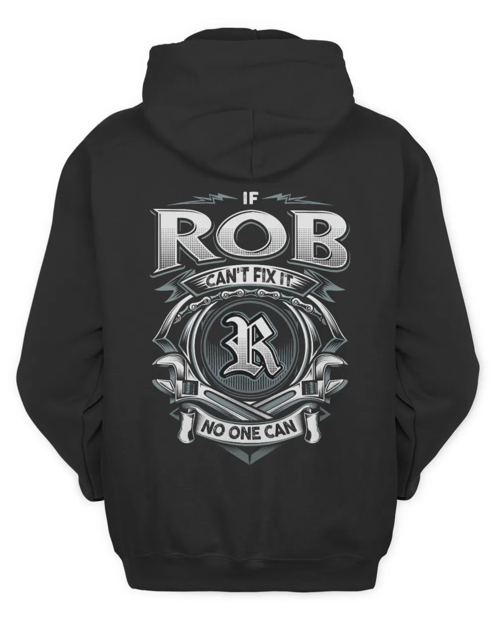ROB AP81-K4-626 - Personalized Ahmed Quote Apparel “If Ahmed Can't Fix It, No One Can” - Unisex Hoodie - Black