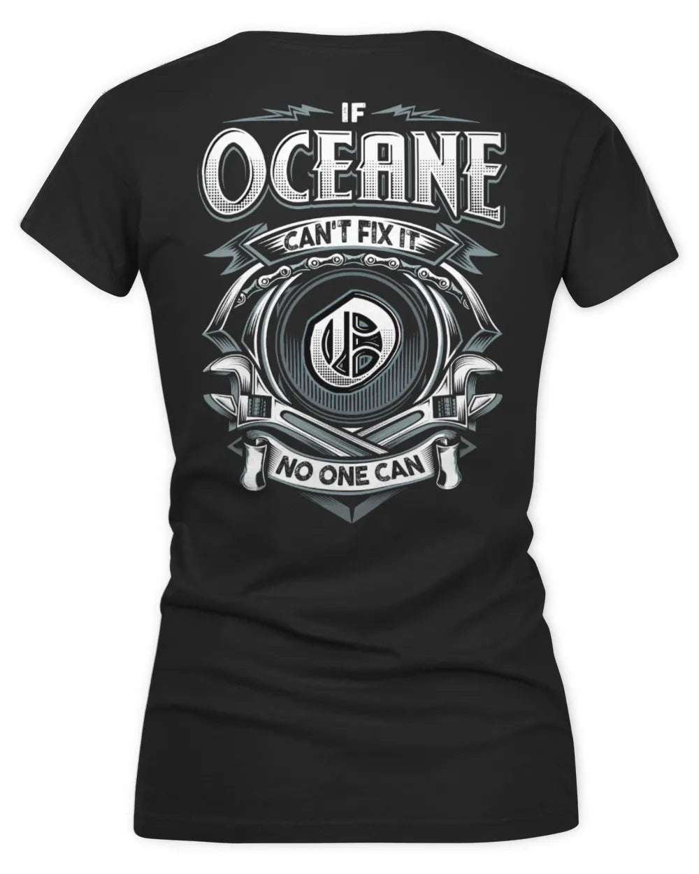 OCEANE AP81-K4-626 - Personalized Ahmed Quote Apparel “If Ahmed Can't Fix It, No One Can” - Women's V-Neck T-Shirt - Black