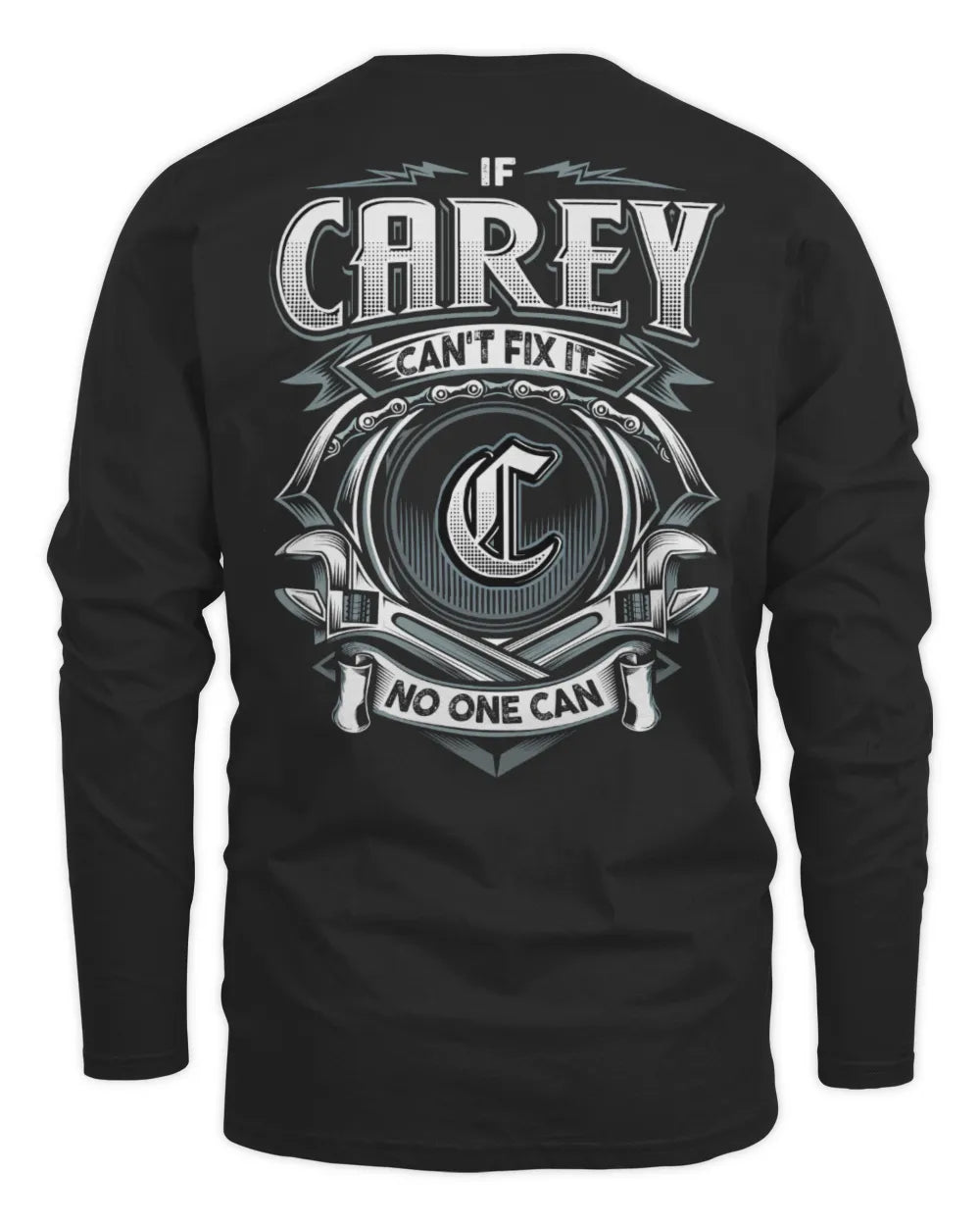 CAREY AP81-K4-626 - Personalized Ahmed Quote Apparel “If Ahmed Can't Fix It, No One Can” - Men's Long Sleeved T-Shirt - Black