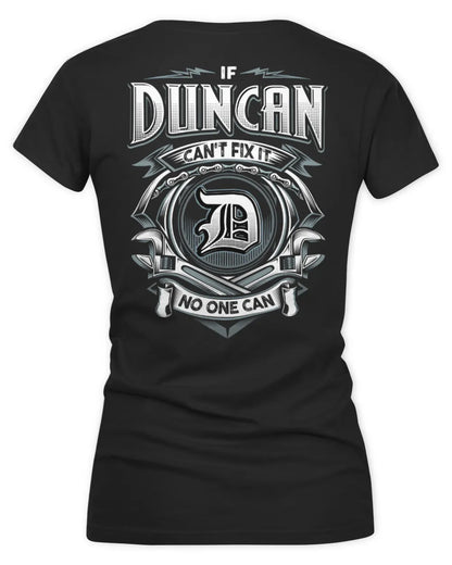 DUNCAN AP81-K4-626 - Personalized Ahmed Quote Apparel “If Ahmed Can't Fix It, No One Can” - Women's V-Neck T-Shirt - Black