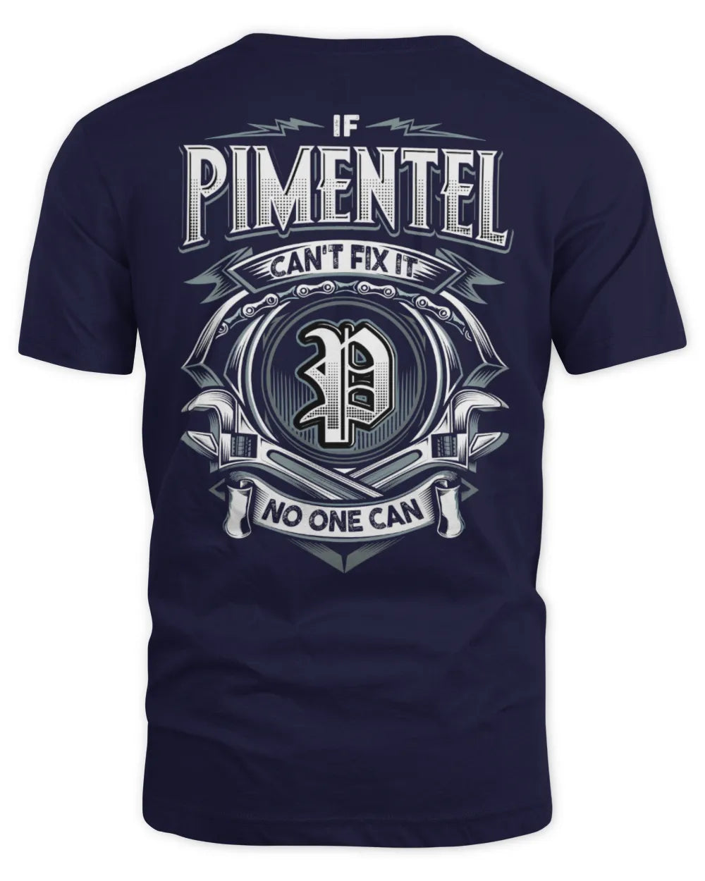 PIMENTEL AP81-K4-626 - Personalized Ahmed Quote Apparel “If Ahmed Can't Fix It, No One Can” - Unisex Standard T-Shirt - Navy