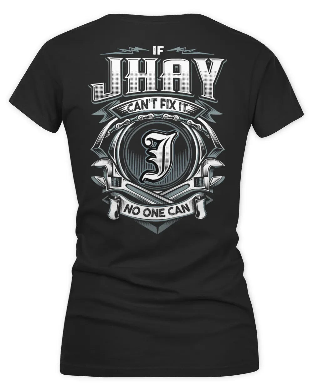 JHAY AP81-K4-626 - Personalized Ahmed Quote Apparel “If Ahmed Can't Fix It, No One Can” - Women's V-Neck T-Shirt - Black