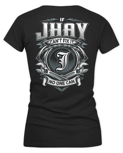 JHAY AP81-K4-626 - Personalized Ahmed Quote Apparel “If Ahmed Can't Fix It, No One Can” - Women's V-Neck T-Shirt - Black