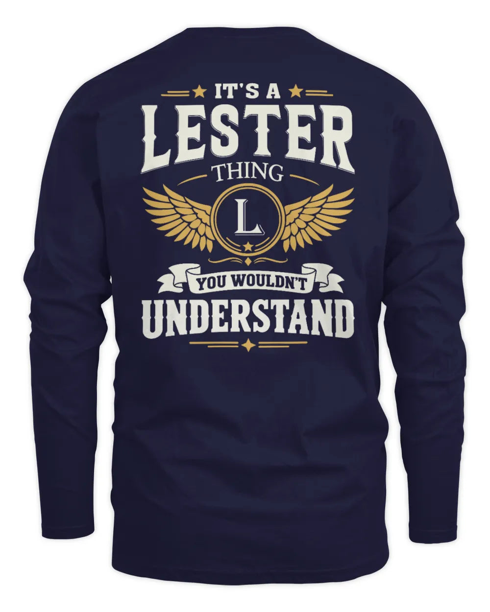LESTER KT06-M008 It’s a [NAME] Thing – You Wouldn’t Understand | Personalized Vintage T-Shirt - Men's Long Sleeved T-Shirt - Navy