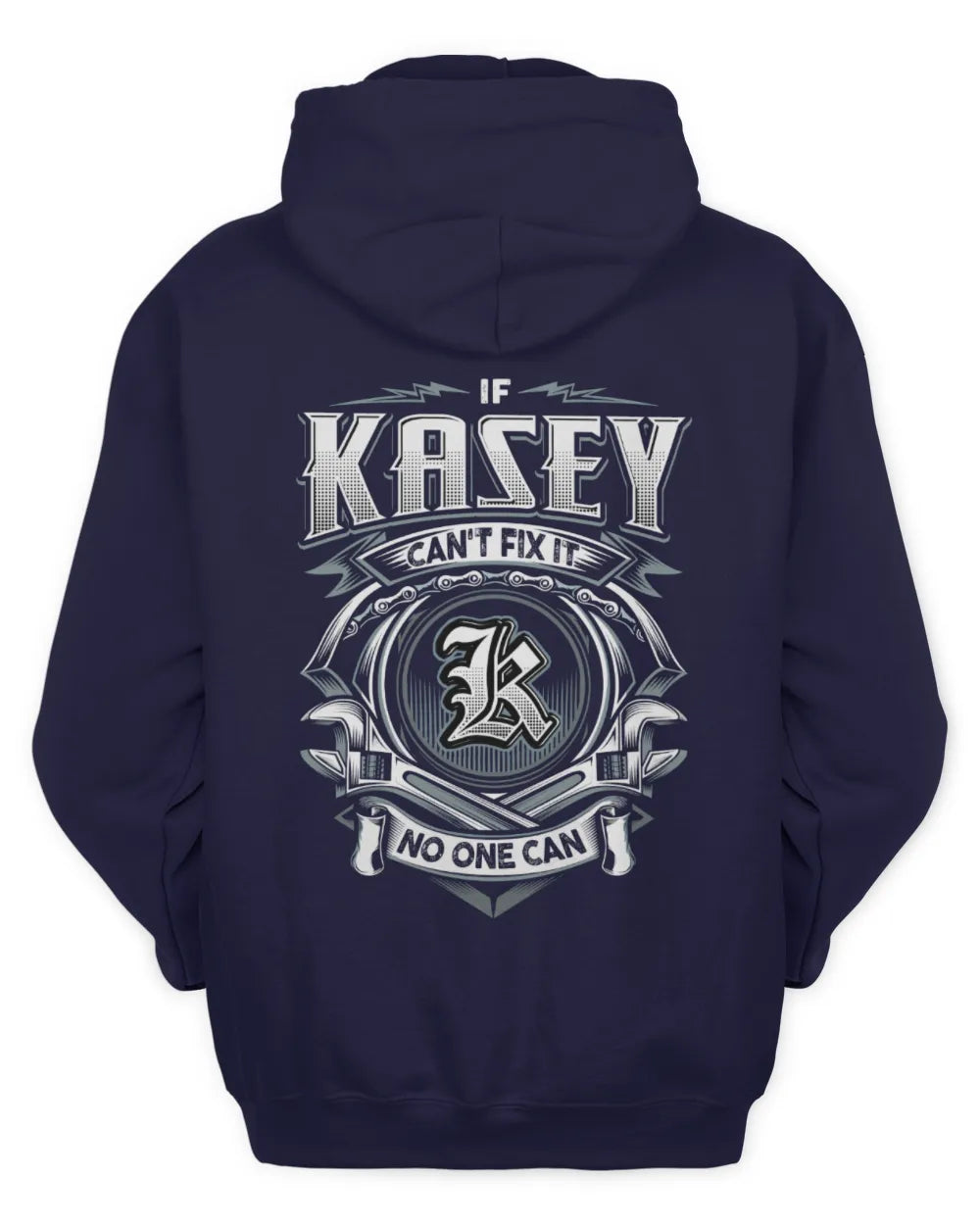 KASEY AP81-K4-626 - Personalized Ahmed Quote Apparel “If Ahmed Can't Fix It, No One Can” - Unisex Hoodie - Navy