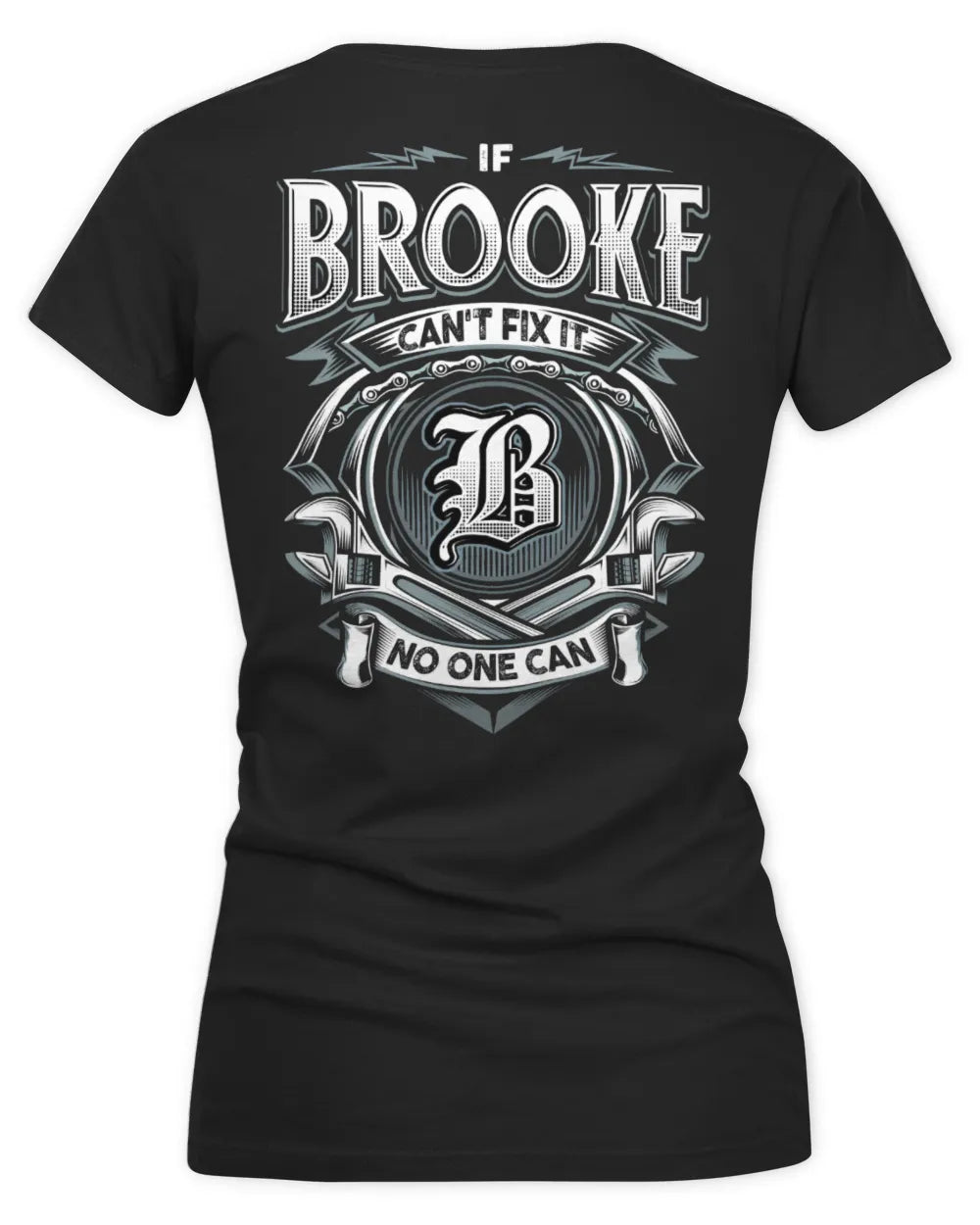 BROOKE AP81-K4-626 - Personalized Ahmed Quote Apparel “If Ahmed Can't Fix It, No One Can” - Women's V-Neck T-Shirt - Black