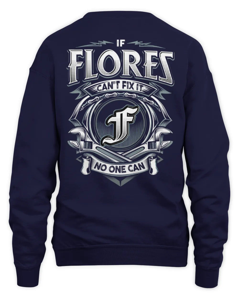 FLORES AP81-K4-626 - Personalized Ahmed Quote Apparel “If Ahmed Can't Fix It, No One Can” - Unisex Sweatshirt - Navy