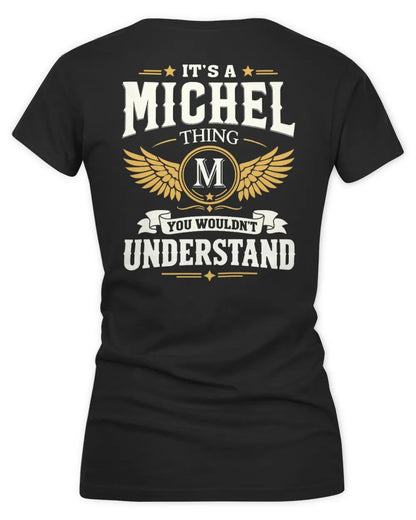 MICHEL KT06-M008 It’s a [NAME] Thing – You Wouldn’t Understand | Personalized Vintage T-Shirt - Women's V-Neck T-Shirt - Black