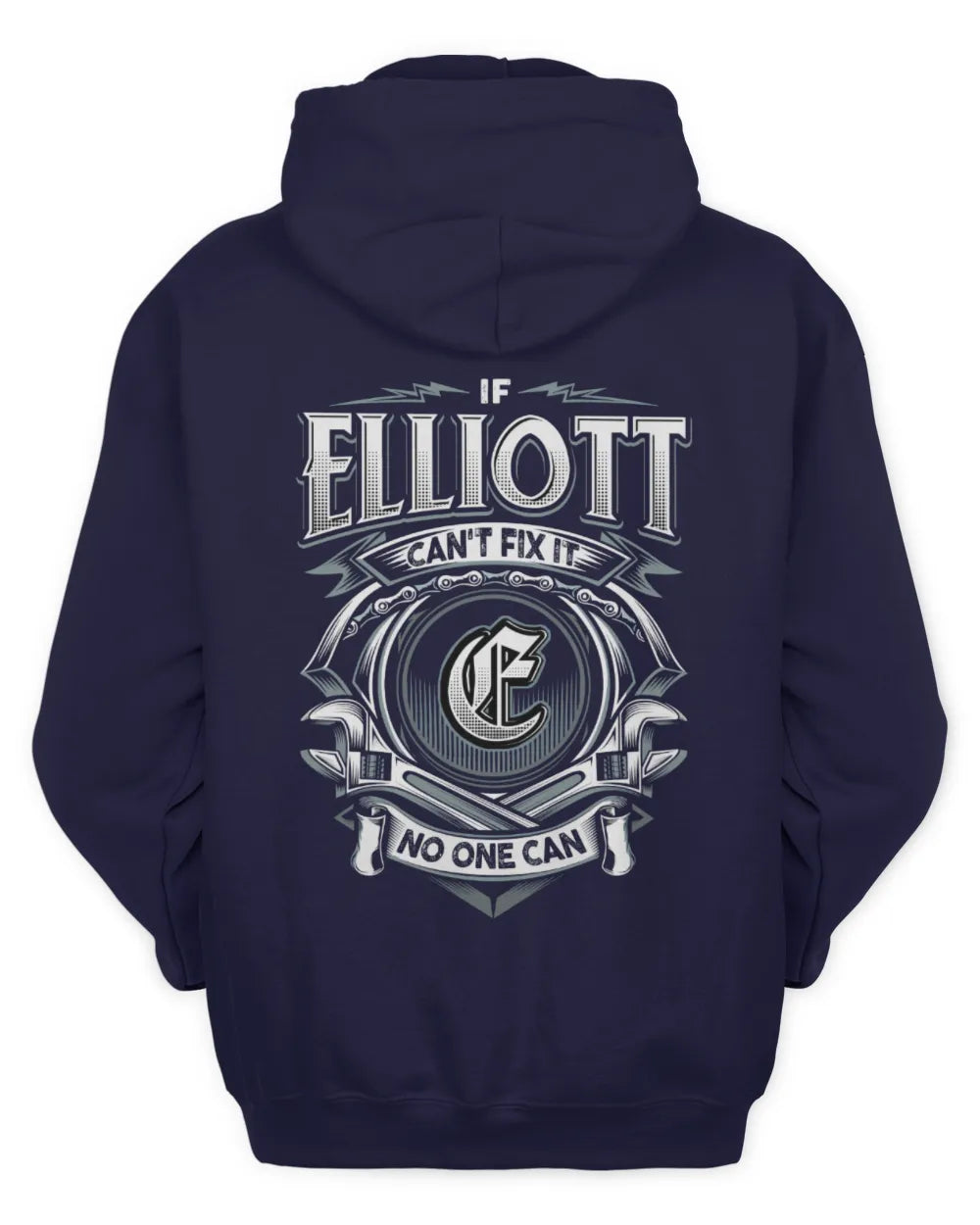 ELLIOTT AP81-K4-626 - Personalized Ahmed Quote Apparel “If Ahmed Can't Fix It, No One Can” - Unisex Hoodie - Navy
