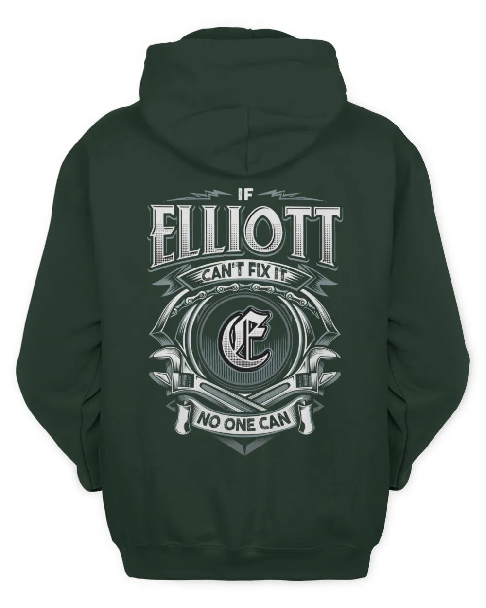 ELLIOTT AP81-K4-626 - Personalized Ahmed Quote Apparel “If Ahmed Can't Fix It, No One Can” - Unisex Hoodie - Forest Green