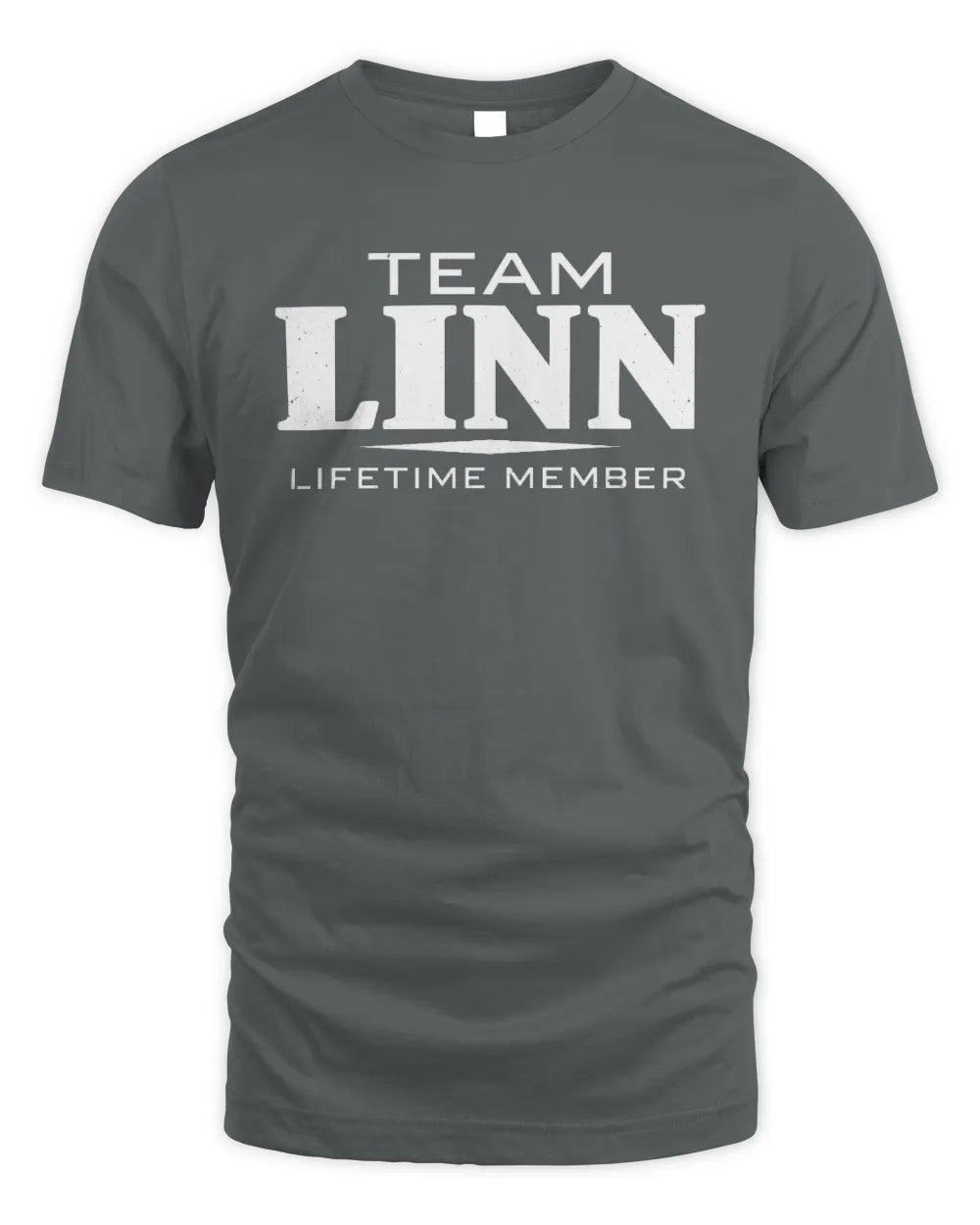 LINN BL62-K4-128 - Personalized “Team NAME Lifetime Member” - Unisex Standard T-Shirt - Charcoal