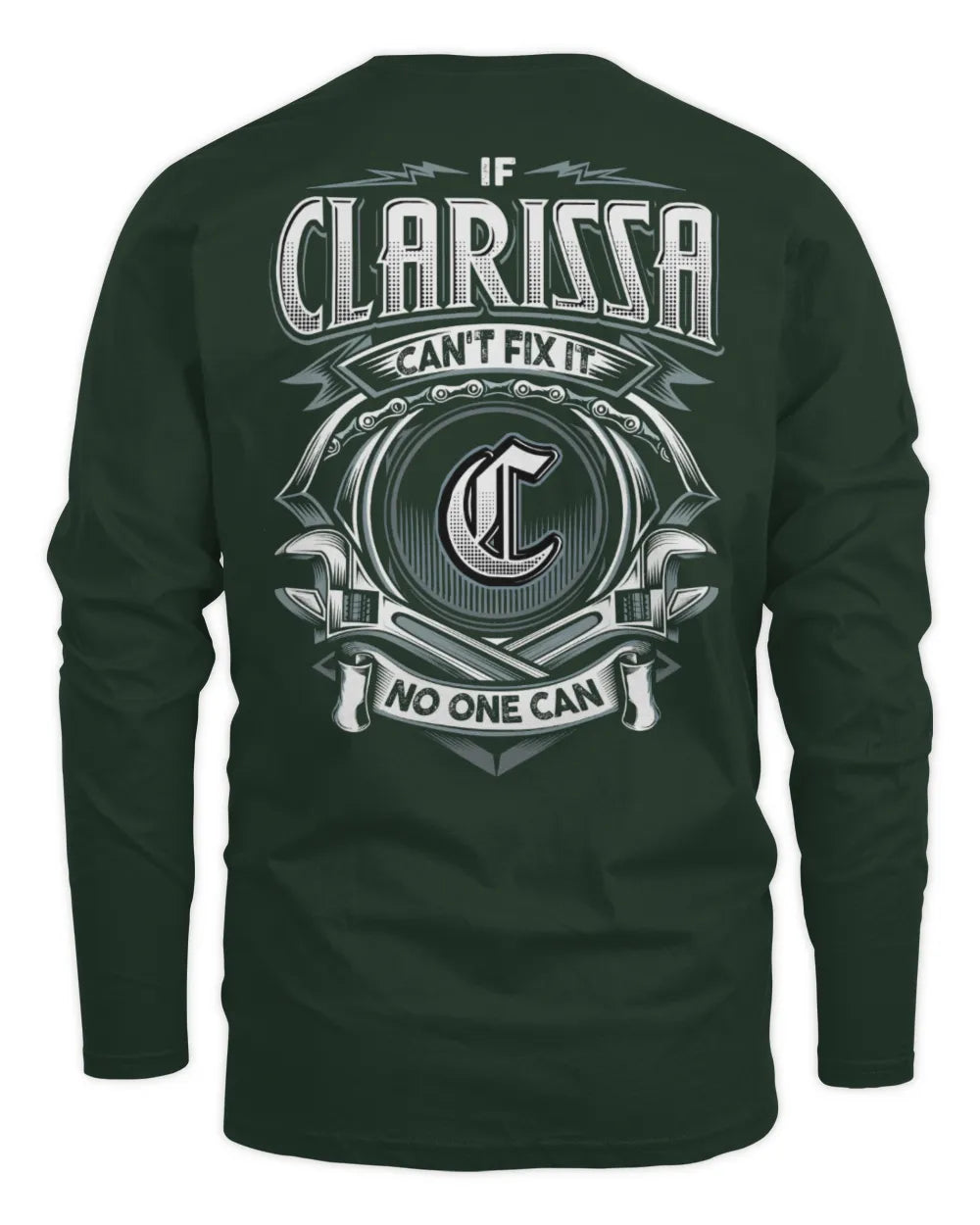 CLARISSA AP81-K4-626 - Personalized Ahmed Quote Apparel “If Ahmed Can't Fix It, No One Can” - Men's Long Sleeved T-Shirt - Forest Green