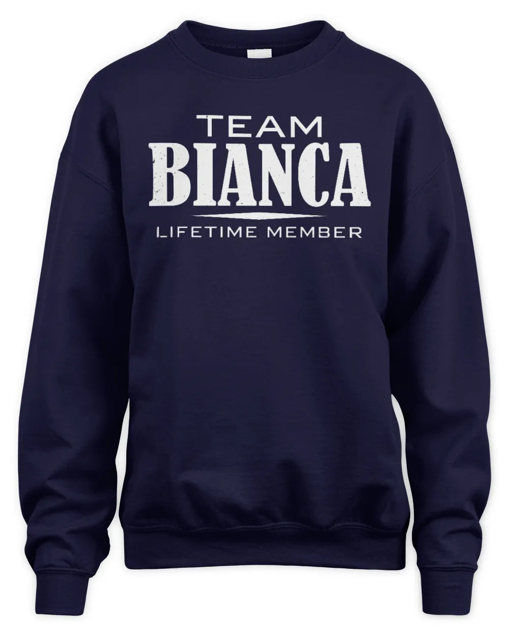 BIANCA BL62-K4-128 - Personalized “Team NAME Lifetime Member” - Unisex Sweatshirt - Navy