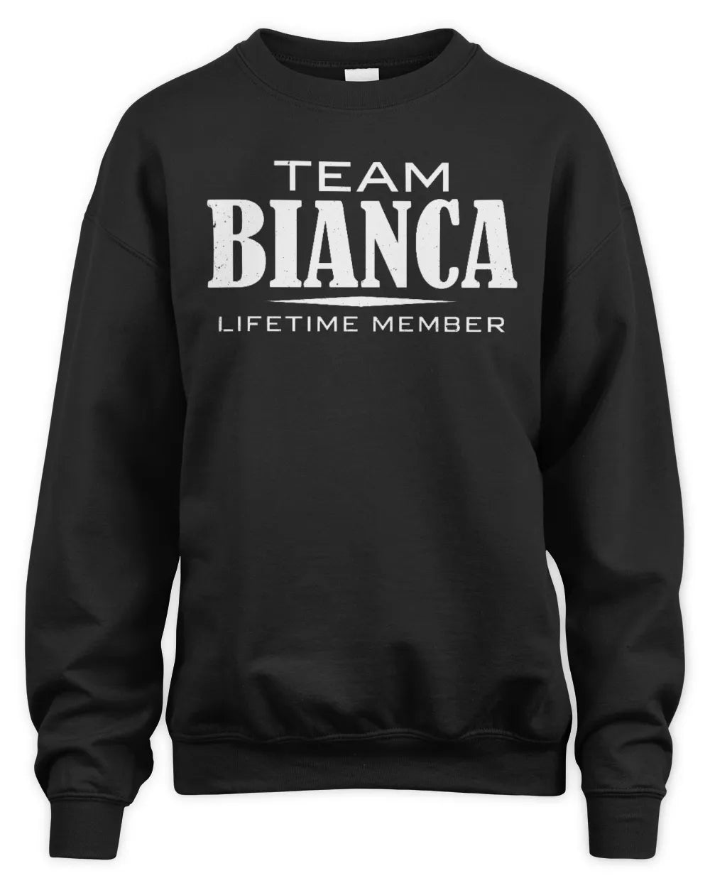 BIANCA BL62-K4-128 - Personalized “Team NAME Lifetime Member” - Unisex Sweatshirt - Black