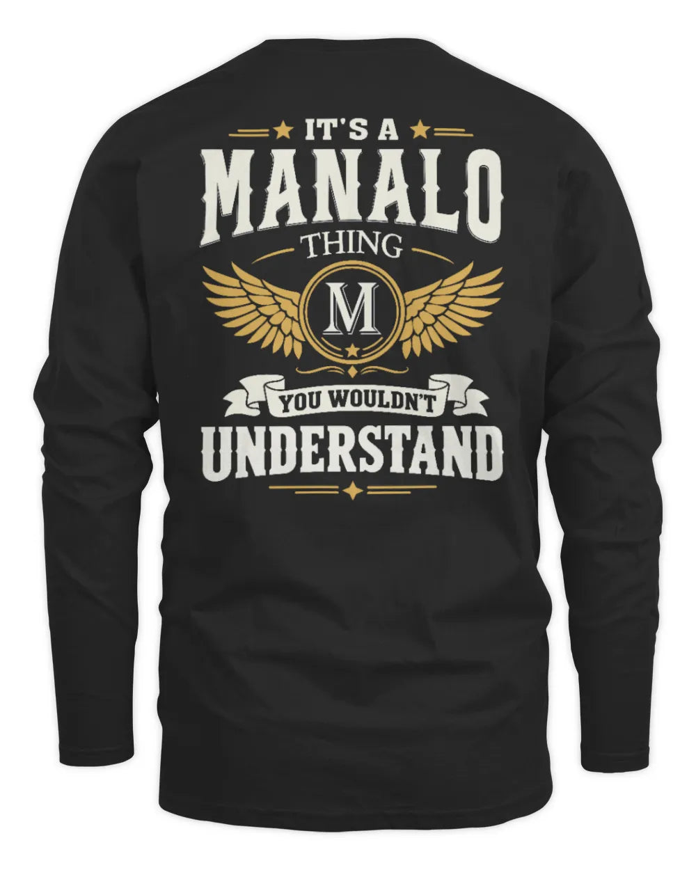 MANALO KT06-M008 It’s a [NAME] Thing – You Wouldn’t Understand | Personalized Vintage T-Shirt - Men's Long Sleeved T-Shirt - Black