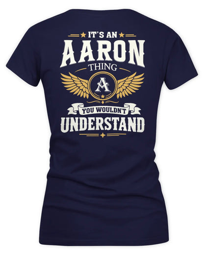 AARON KT06-M008 It’s a [NAME] Thing – You Wouldn’t Understand | Personalized Vintage T-Shirt - Women's V-Neck T-Shirt - Navy