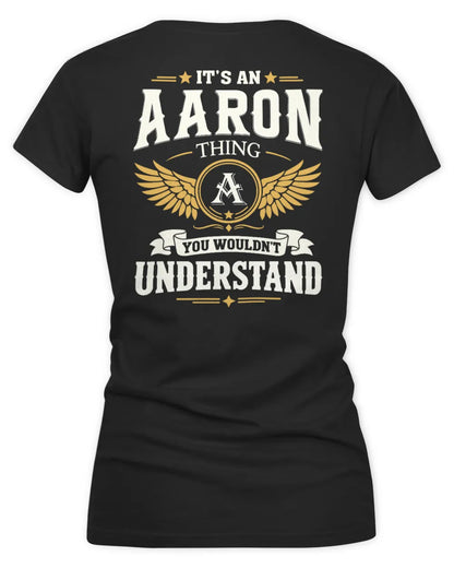 AARON KT06-M008 It’s a [NAME] Thing – You Wouldn’t Understand | Personalized Vintage T-Shirt - Women's V-Neck T-Shirt - Black