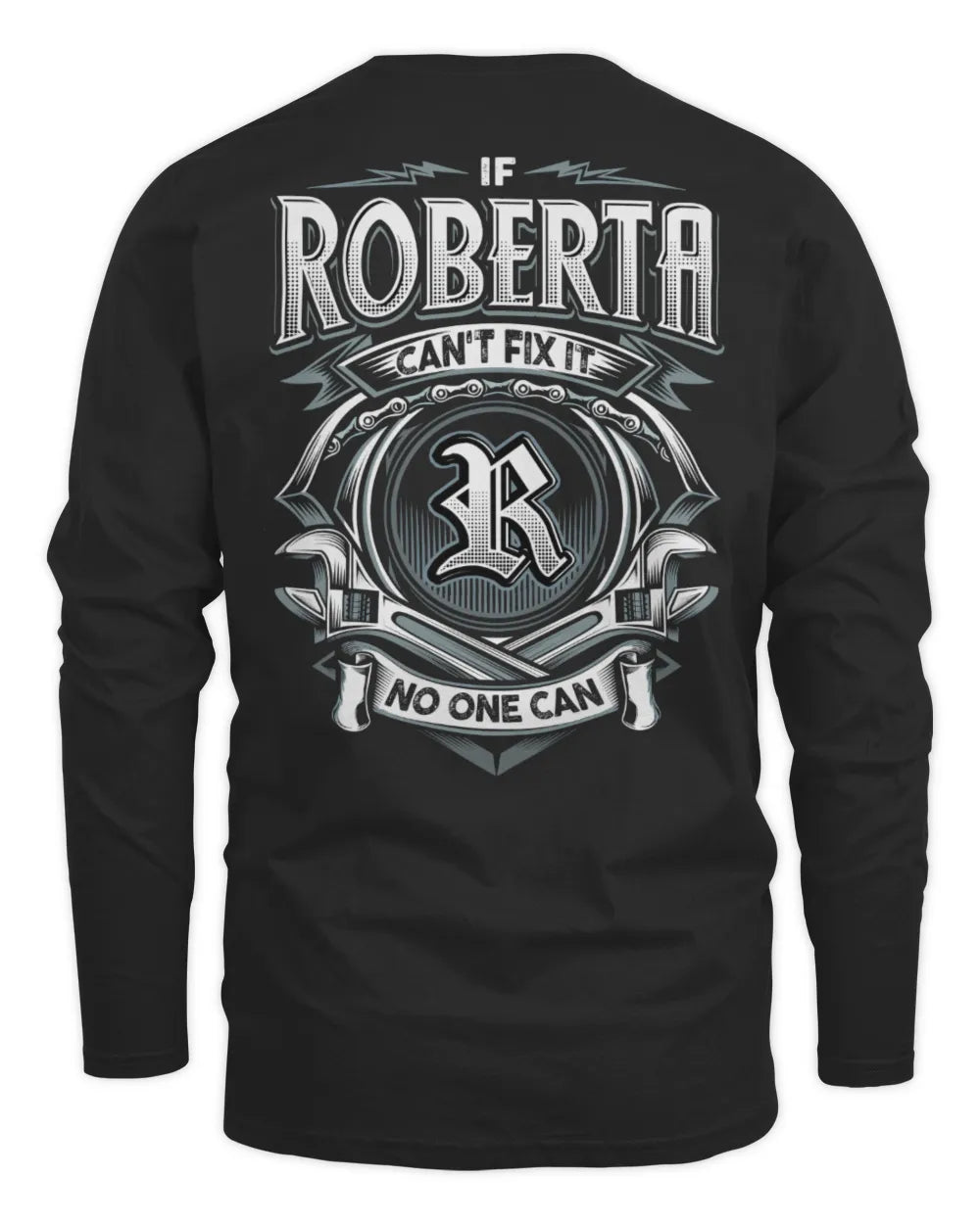 ROBERTA AP81-K4-626 - Personalized Ahmed Quote Apparel “If Ahmed Can't Fix It, No One Can” - Men's Long Sleeved T-Shirt - Black